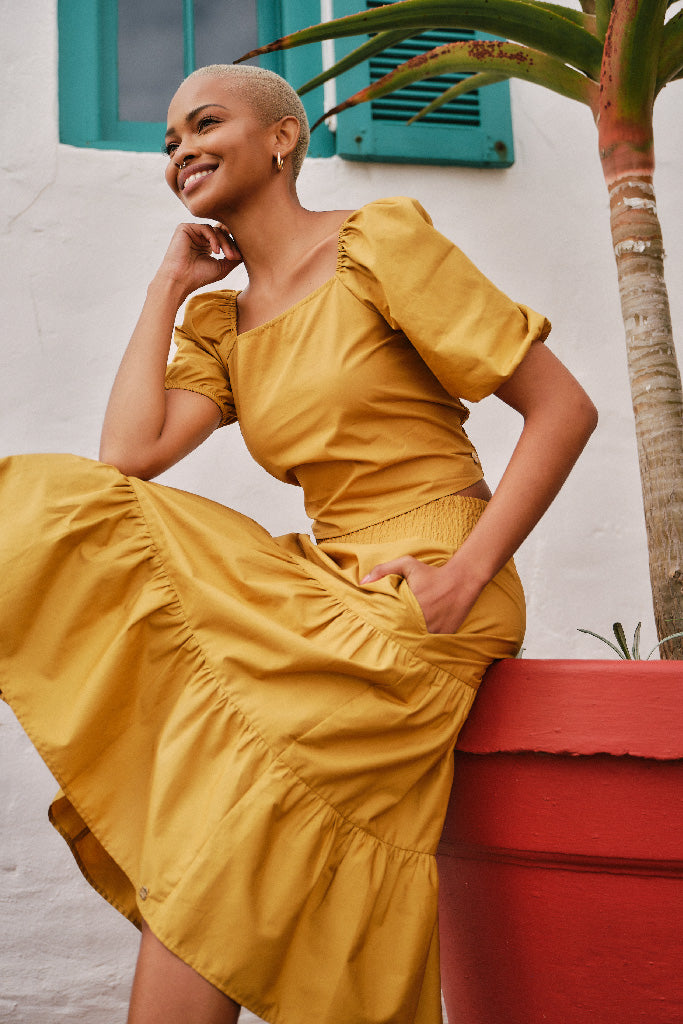 Tiered Skirt 141280 Amber from REFINERY Refinery