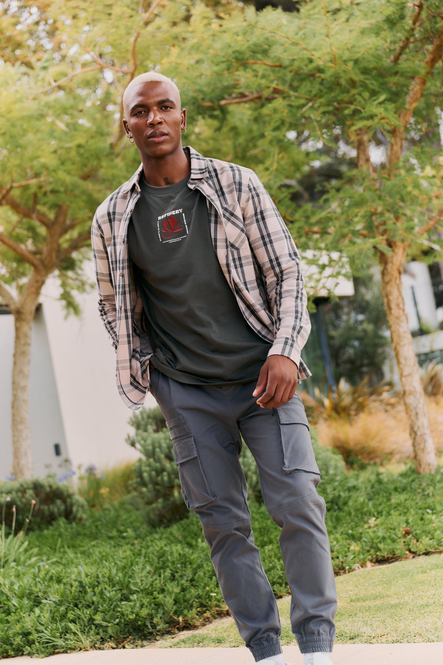 Check Shirt _ 157660 _ Taupe