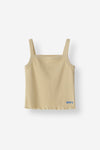 Fitted Ribbed Lettuce Hem Tank