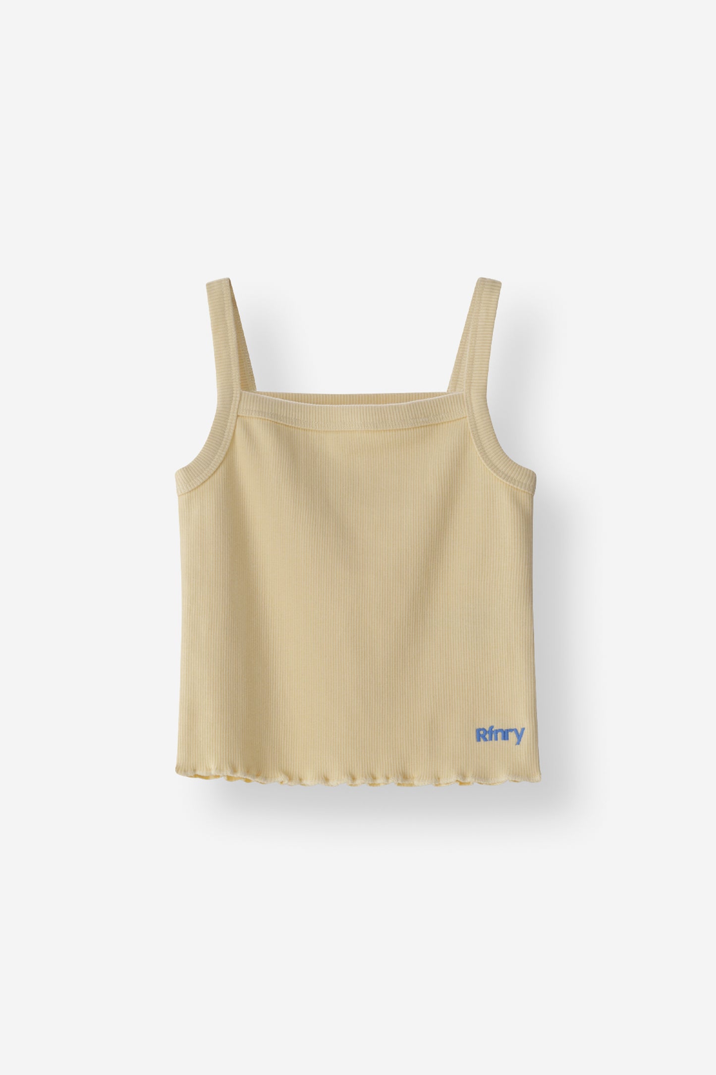 Fitted Ribbed Lettuce Hem Tank