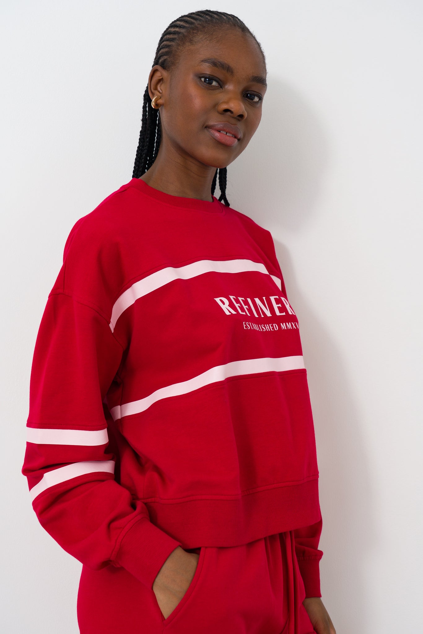 Cropped Crew Neck Sweat