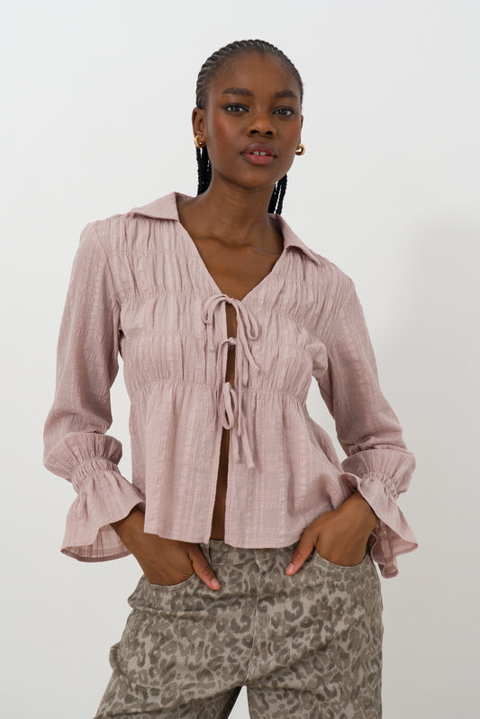 Textured Sheer Blouse