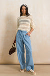 Denim Pull-On Pants
