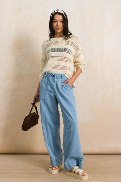 Denim Pull-On Pants