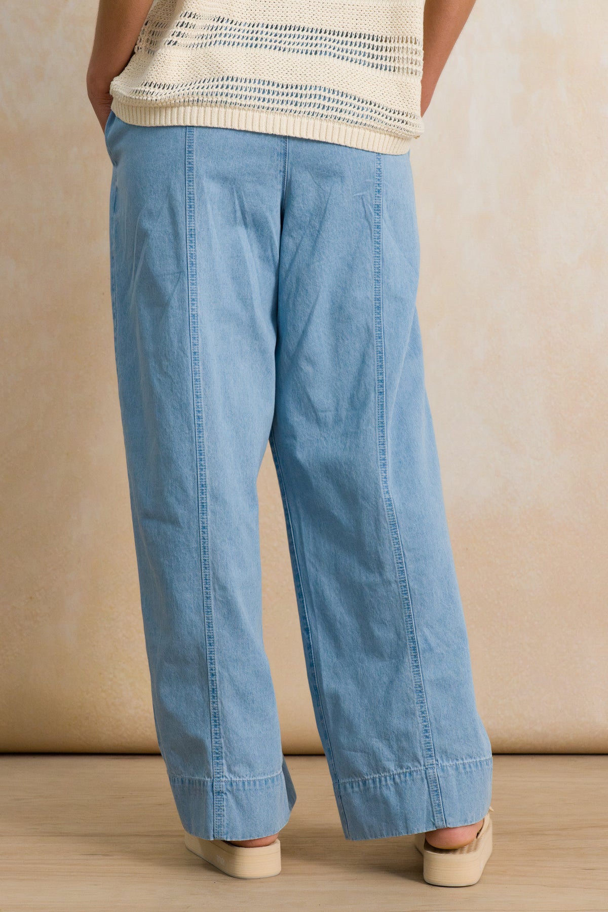 Denim Pull-On Pants