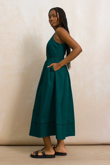 Square Neck Midi Dress