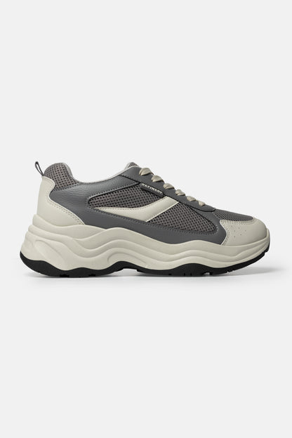 Mesh Panel Platform Sneakers
