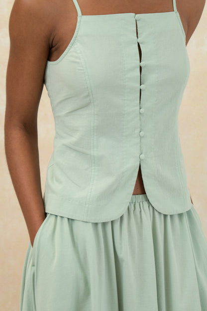 Strappy Button Vest