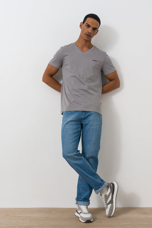 Branded V-neck T-shirt