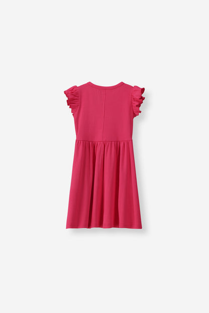 Girls Flutter Sleeve Dress