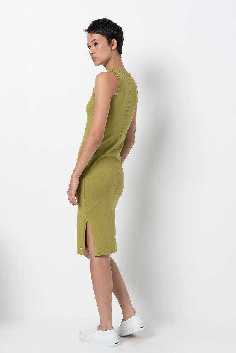 Racer Neck Bodycon Dress