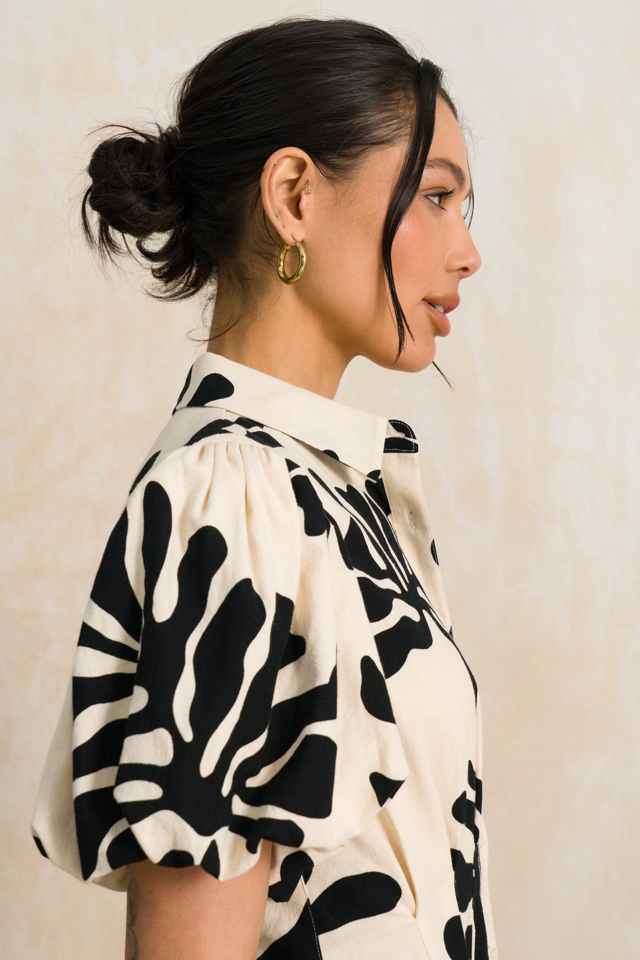 Short Printed Shirt Dress