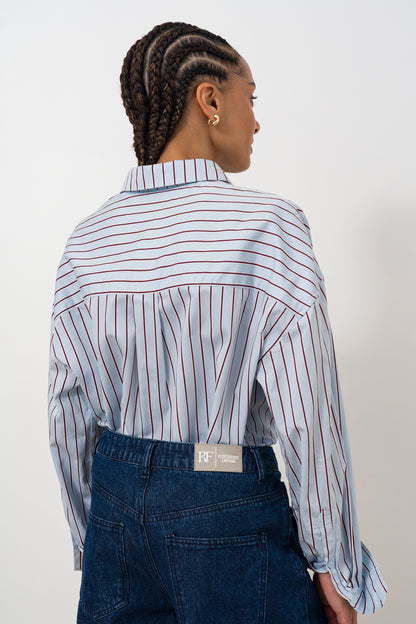 Striped Cotton Poplin Shirt