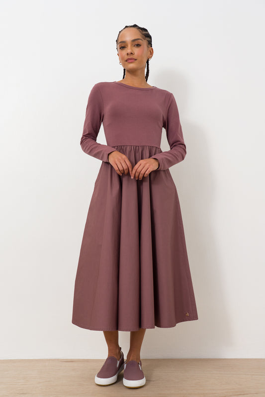Long Sleeve Combo Dress