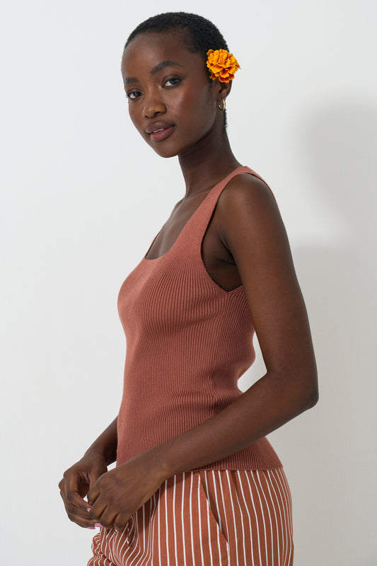 Knit Square Neck Tank Top