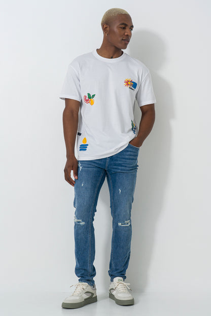 Rf02 Mid Wash Skinny Jeans