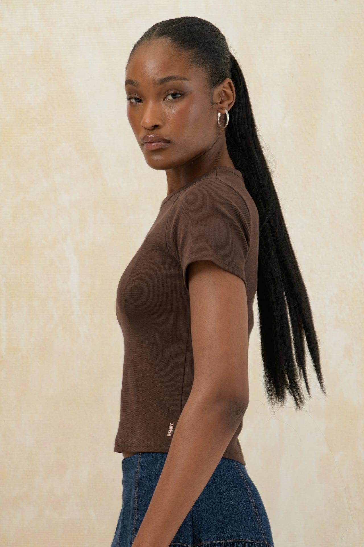 Fitted Ribbed T-shirt