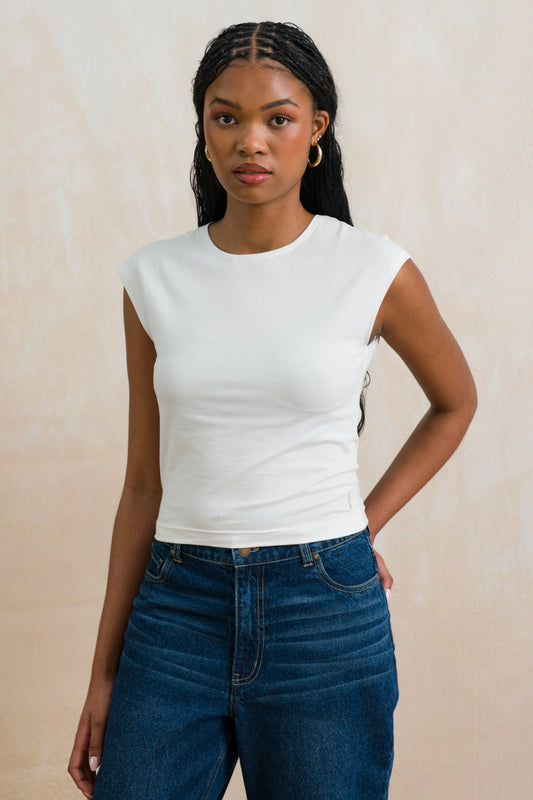 High Neck Fitted Tee