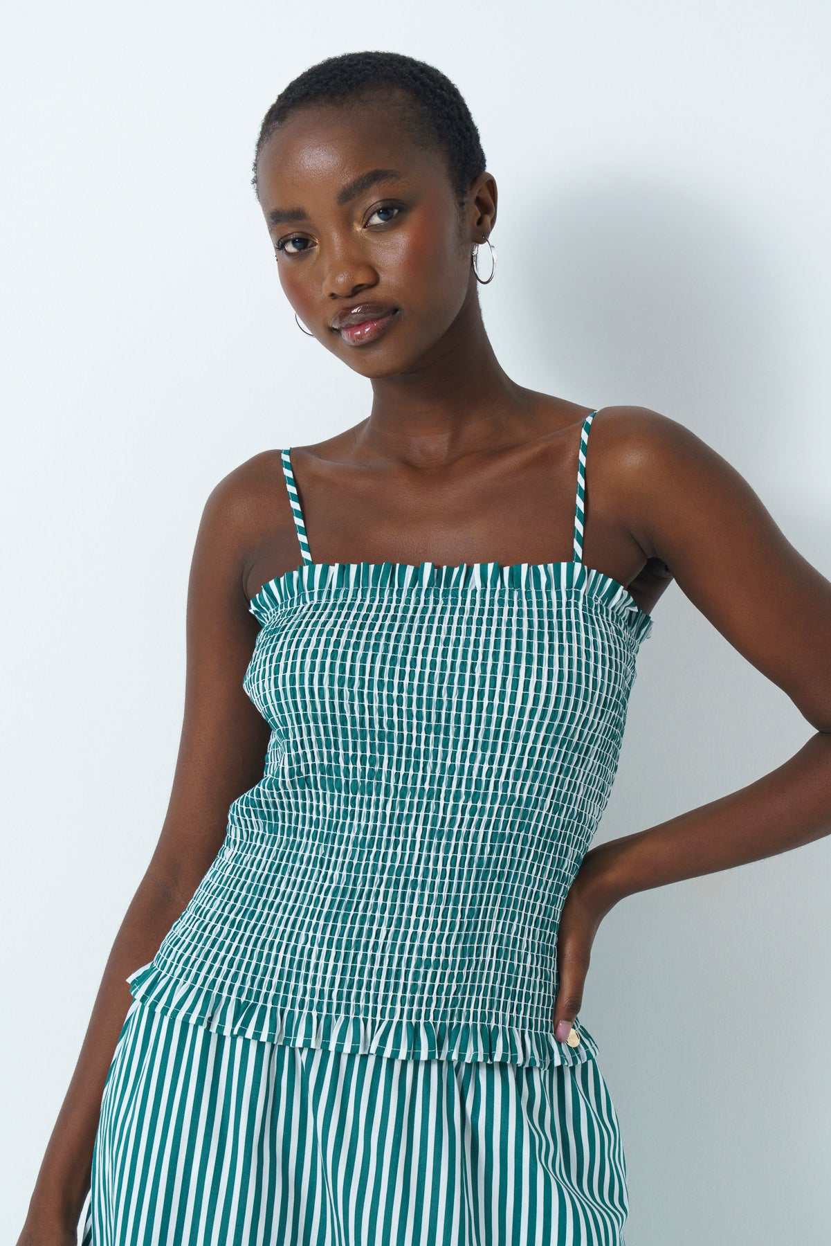 Bandeau Shirred Top