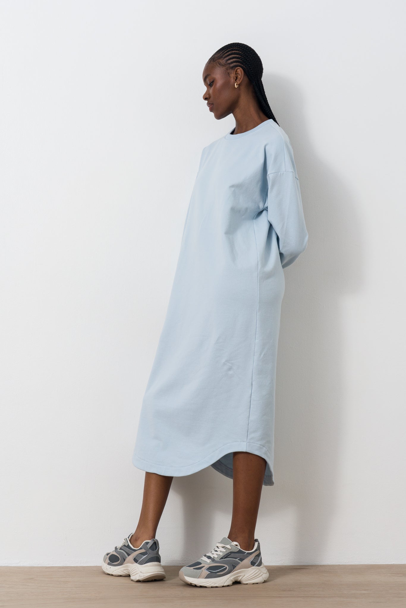 Scoop Hem Sweat Dress