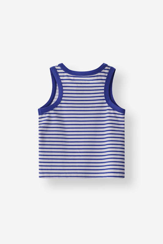 Fitted Stripe Logo Tank