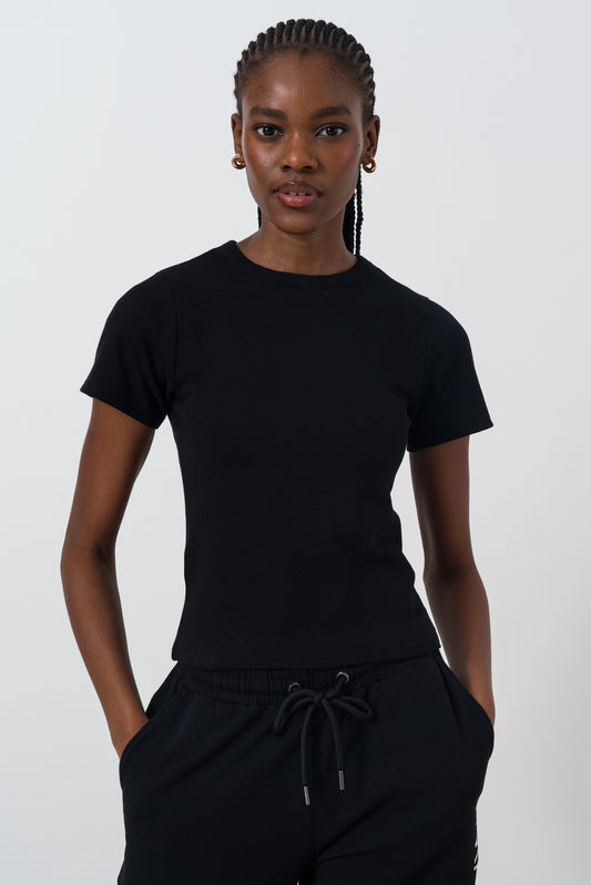 Fitted Ribbed T-Shirt