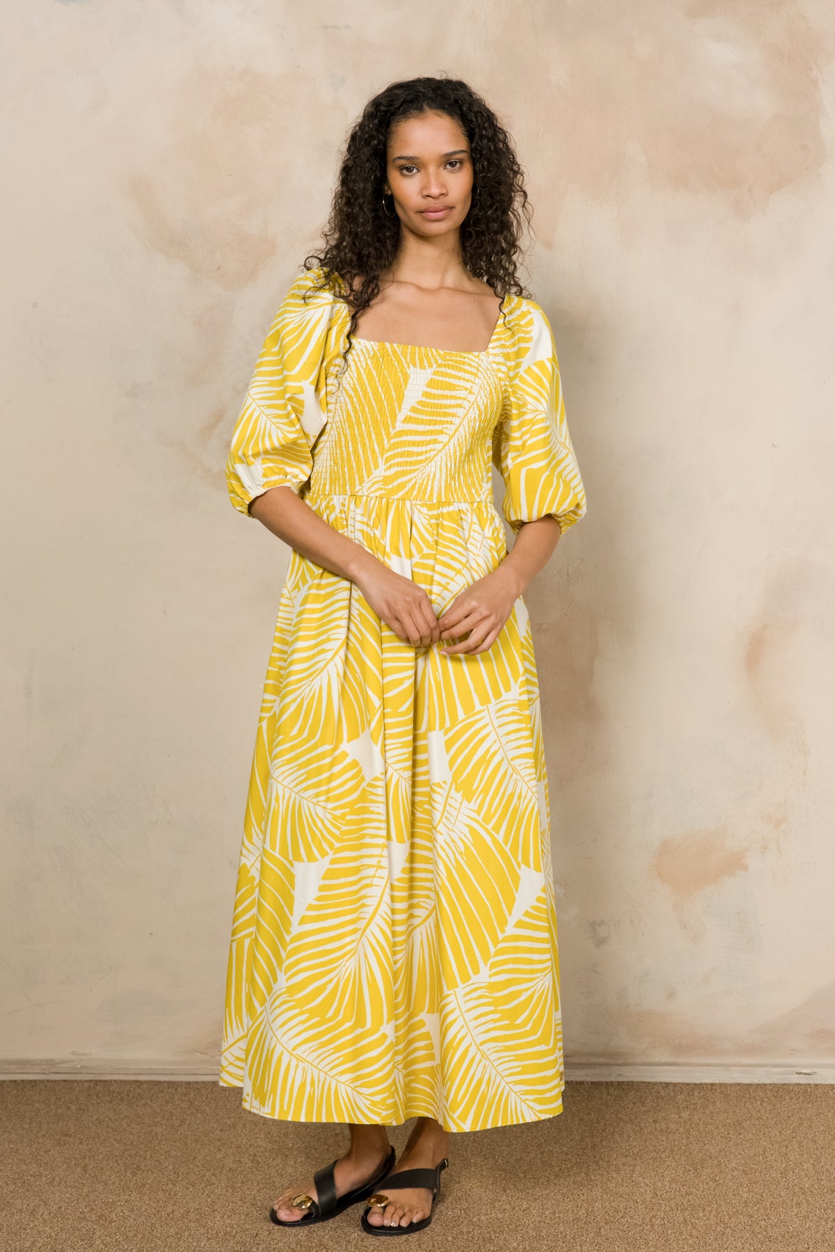 Square Neck Puff Sleeve Dress