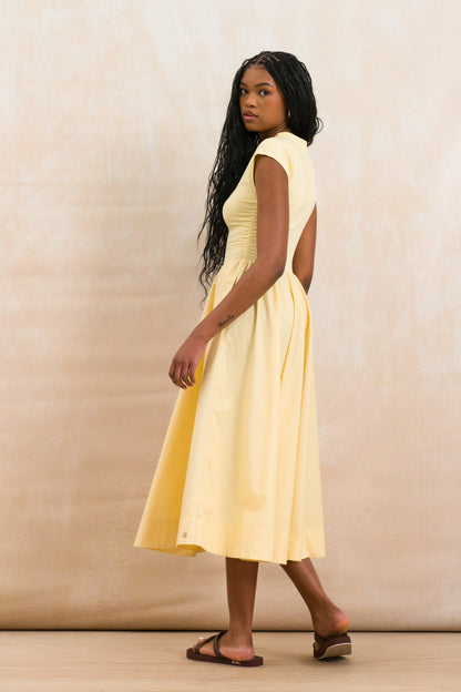 Cap Sleeve Midi Combo Dress