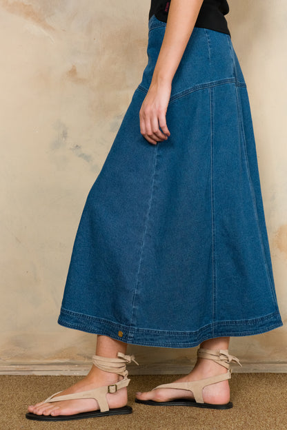 A-line Denim Skirt