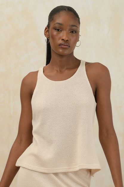 High Neck Crochet Top