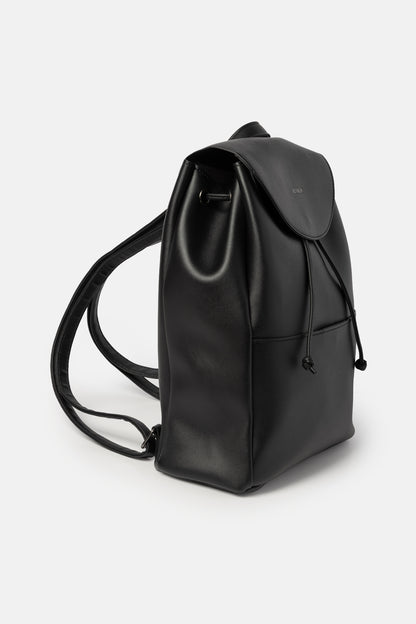 Faux Leather Flap Backpack