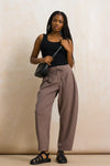 Pleated Drawstring Pants