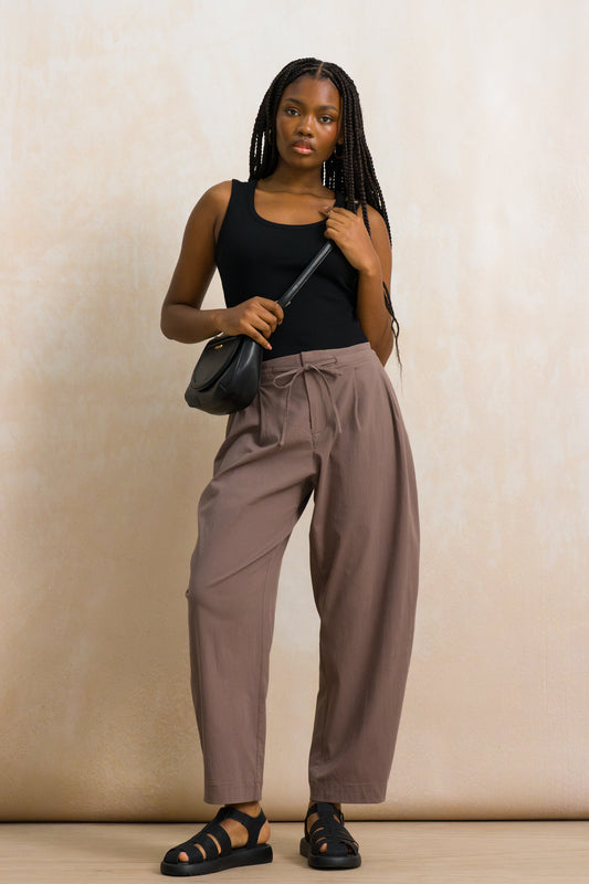 Pleated Drawstring Pants
