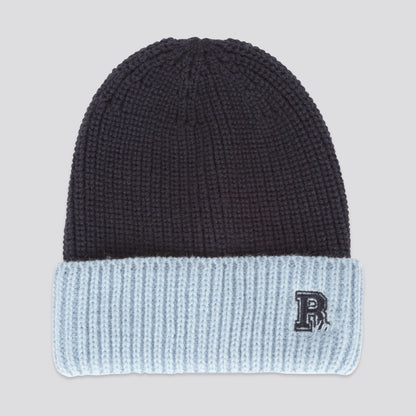 Boys Blue Ribbed Beanie