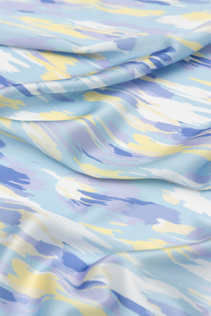 Abstract Print Satin Scarf