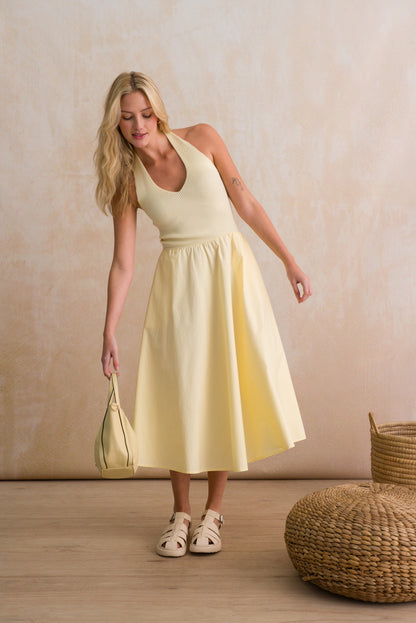 Knit Halterneck Midi Dress