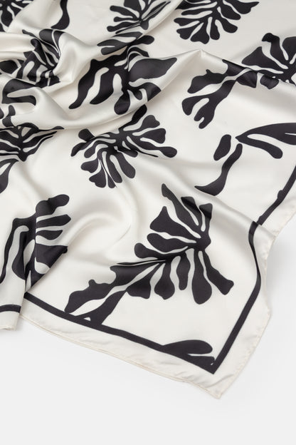 Patterned Satin Scarf