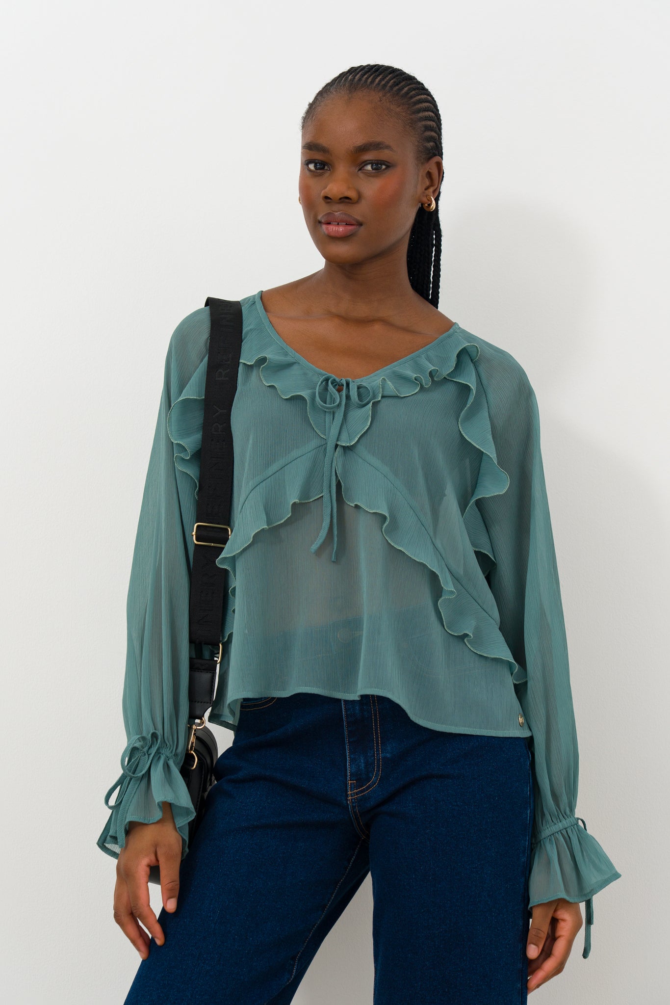 sheer-v-neck-blouse