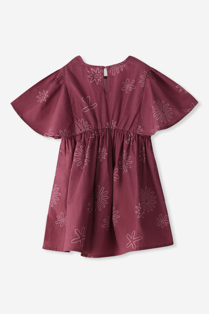 Girls Angel Sleeve Dress