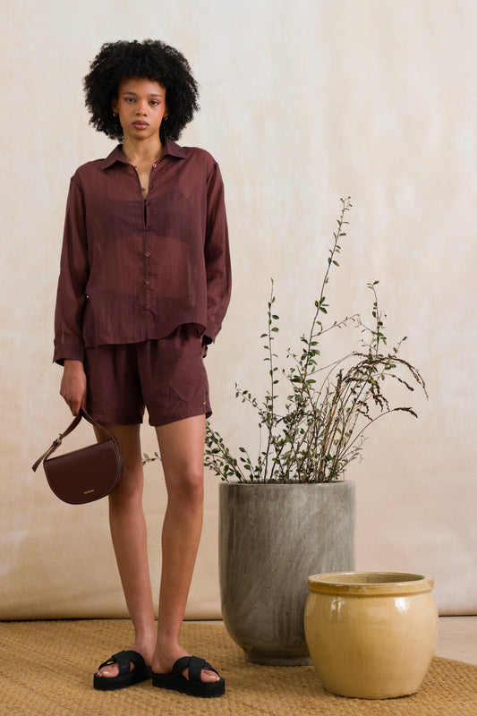 Sheer Long Sleeve Shirt