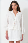 Boxy Front Tie Top