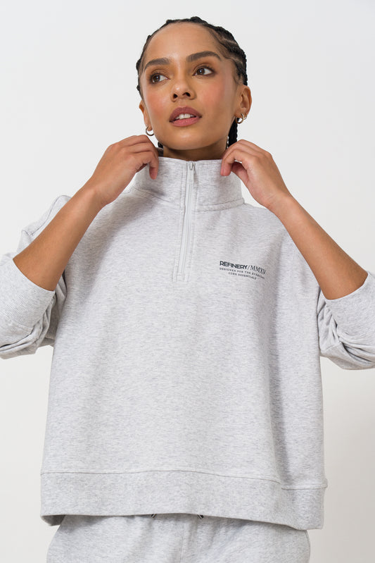 Quarter Zip Sweat Top