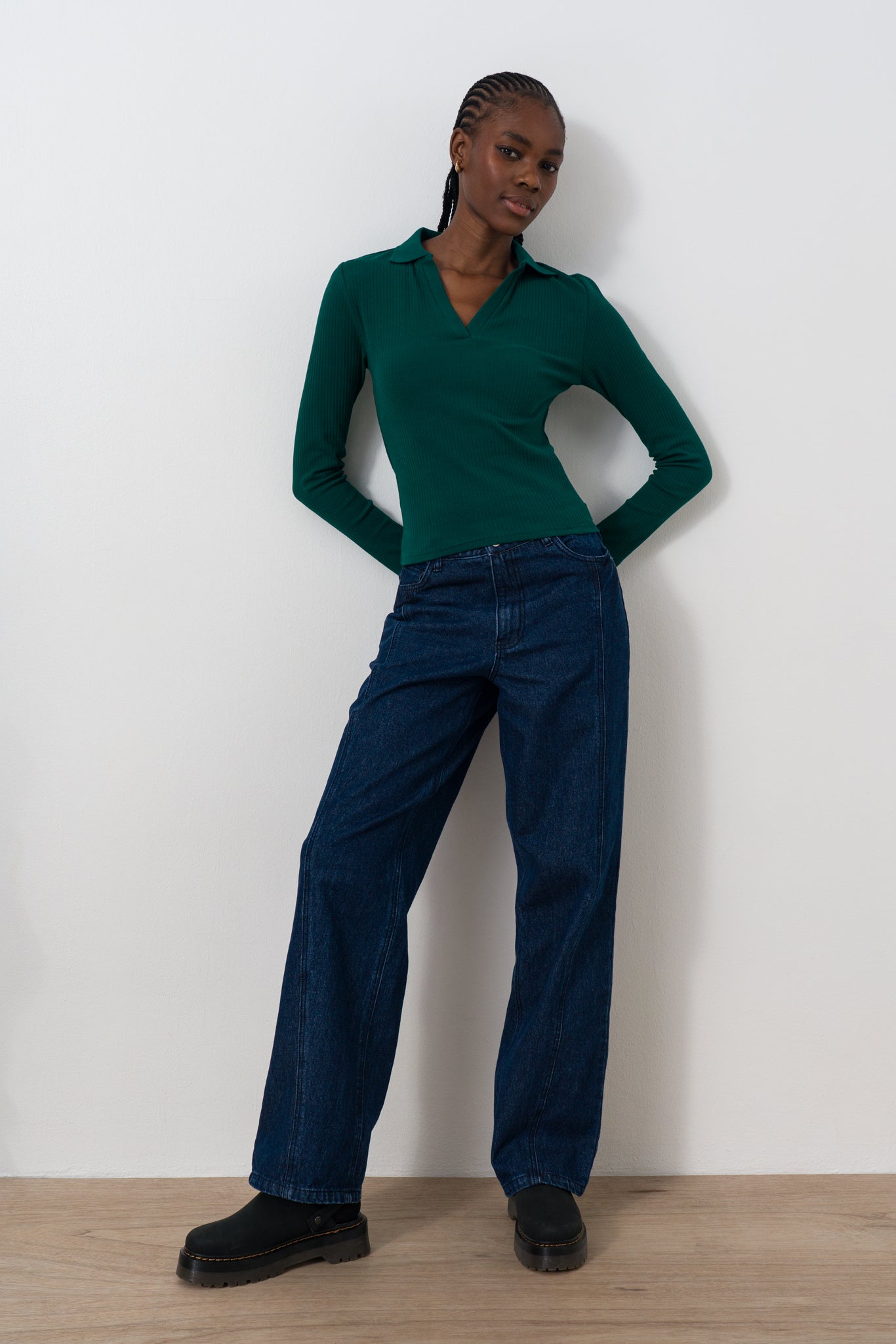 long-sleeve-rib-spilt-collar-top-2