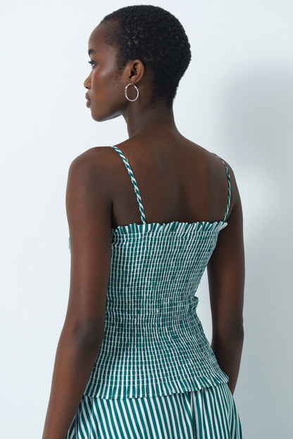 Bandeau Shirred Top