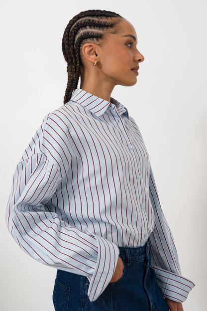 Striped Cotton Poplin Shirt