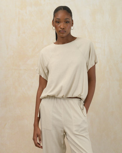 Relaxed Fit Bubble Hem