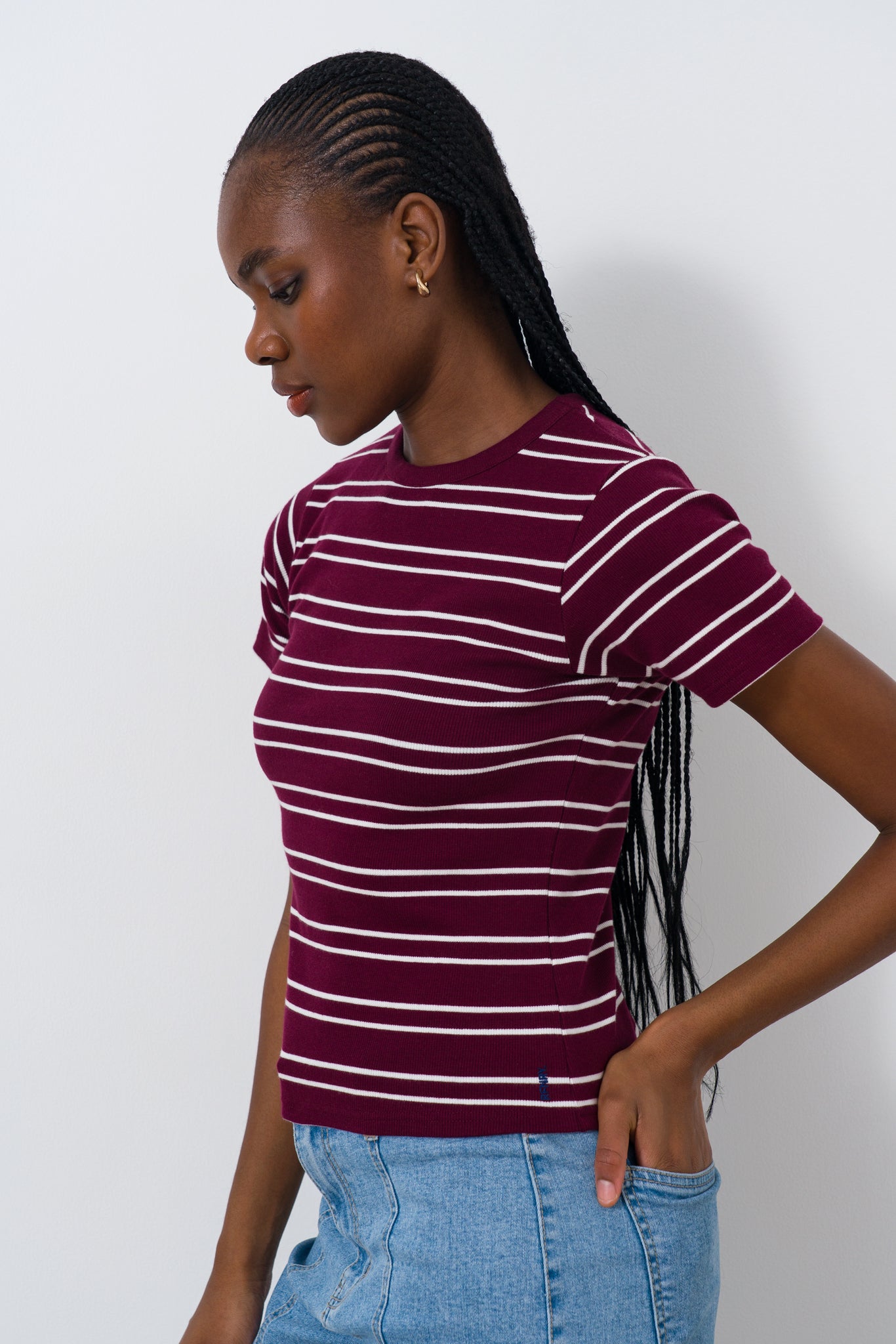 Fitted Ribbed T-Shirt