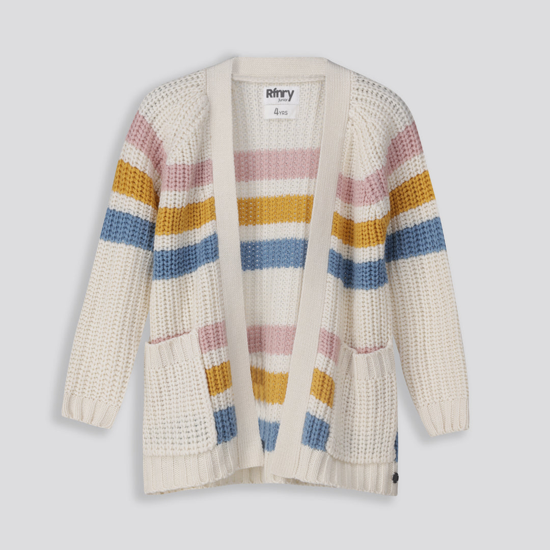 Girls Striped Cardigan