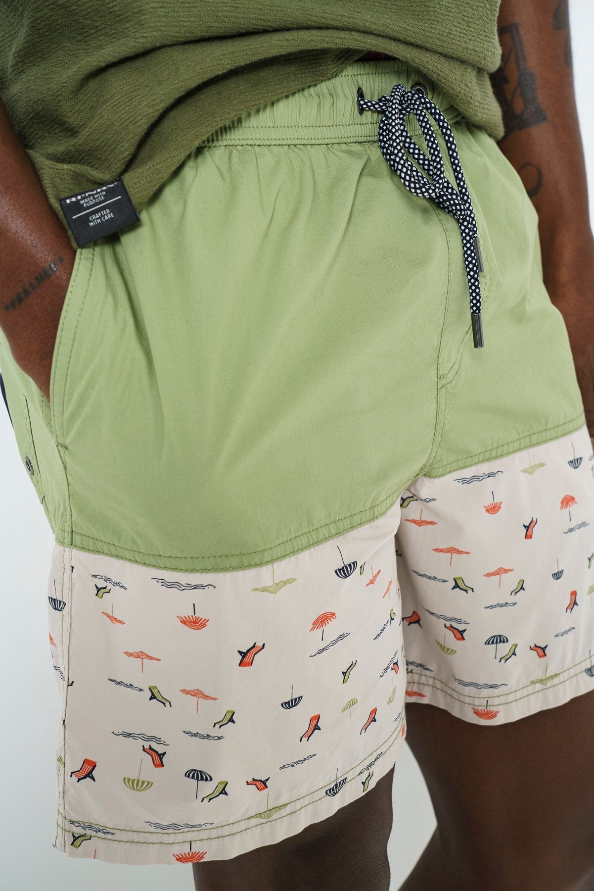 Oversized Pool Short Sage