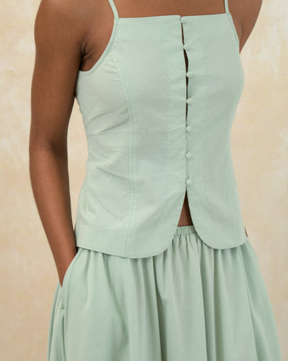 Strappy Button Vest